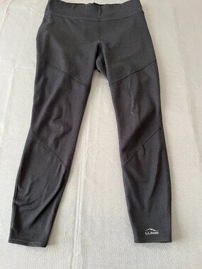 Women's L.L. Bean Black Sweatpants Jogger Pants Size Medium